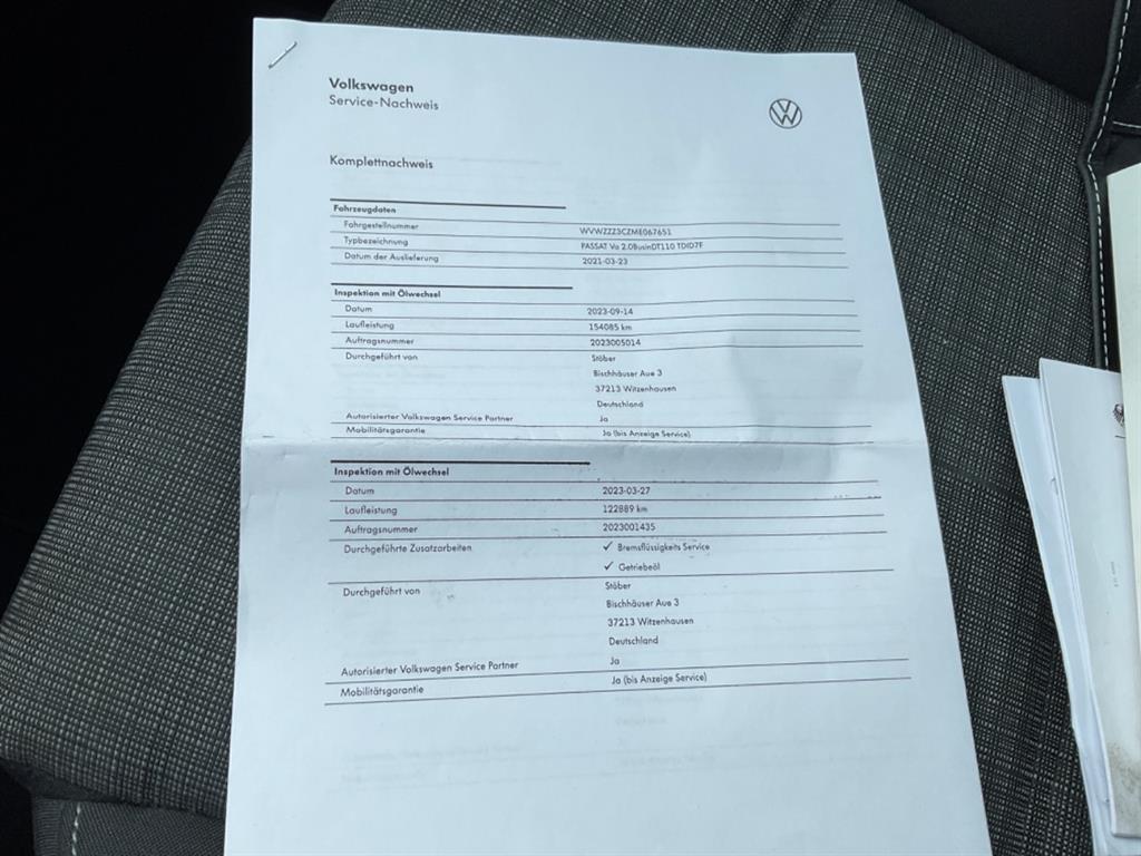 Passat Variant Business 2.0 TDI 110KW AT7 E6d