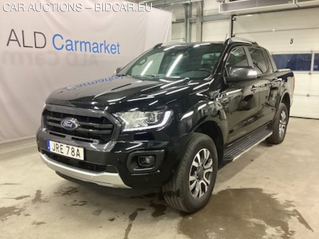 Ford Ranger dubbelhytt 2.0 ecoblue bi-turbo 4x4 Wildtrak Premium Paket, Skinn/Tyg, P-Varmare, Nav, B-Kamera, Drag, AUTOMAT