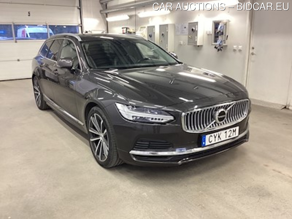 Volvo V90 T6 Recharge AWD Inscription Exp Teknik Skinn H/K Kamera BLIS Navi Drag