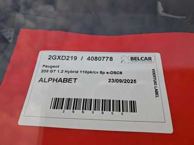 Peugeot 208 GT 1.2 Hybrid 100pk/cv 5p e-DSC6, 2025