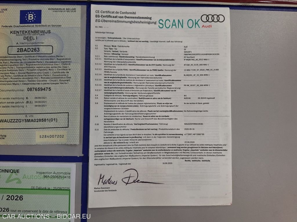 Audi A3sportback-8ya SB 20. AUDI A3 SPORTBACK 2.0 30 TDI 85KW 5D, 2021