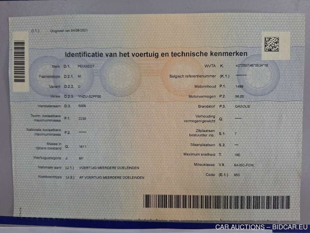 Peugeot 5008 FL20. PEUGEOT 5008 1.5 BLUEHDI 96KW S&amp;S EAT8 ALLURE PACK, 2021