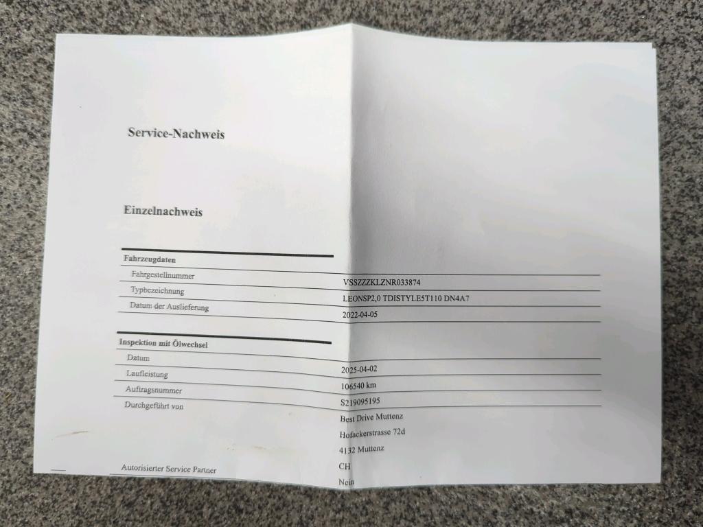 Seat LEON 2.0 Tdi Evo Style Dsg