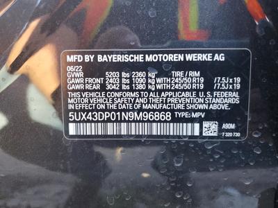 2022 BMW X3 Sdrive30I